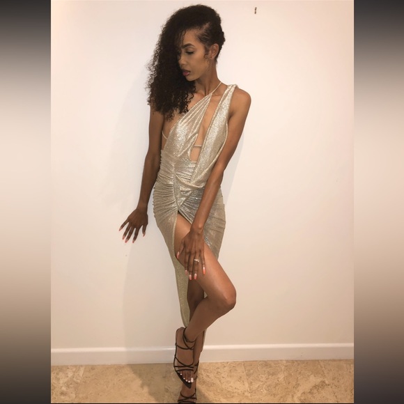 SCK The Label Silver Multi-way Backless Dress - Picture 1 of 5